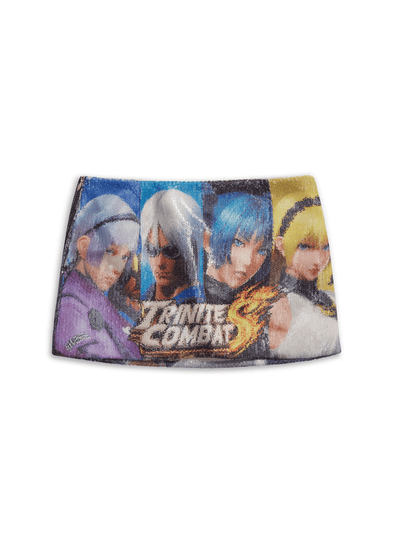 Sequin Game Print Skorts-TRINITE Studio-APOC STORE