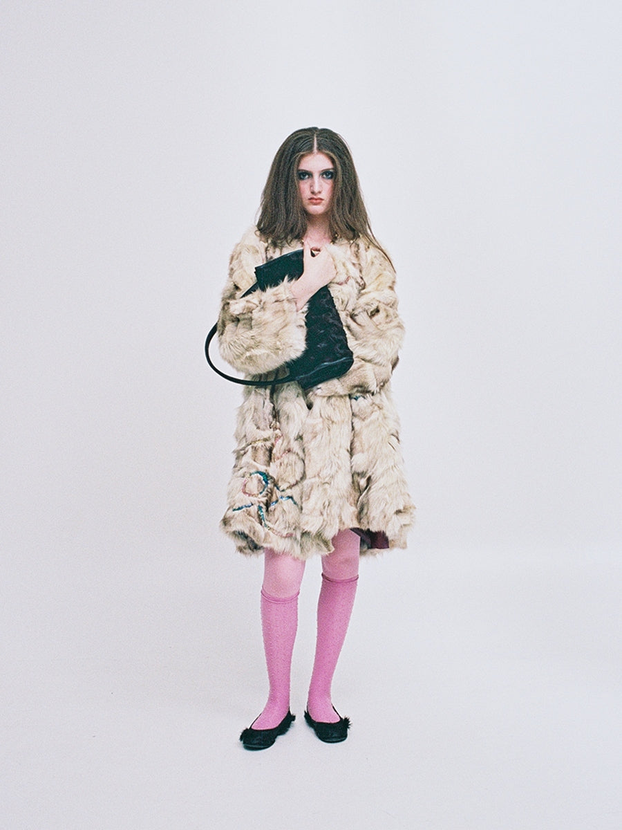 Fur Structured Bag Long-Nensi Avetisian-APOC STORE