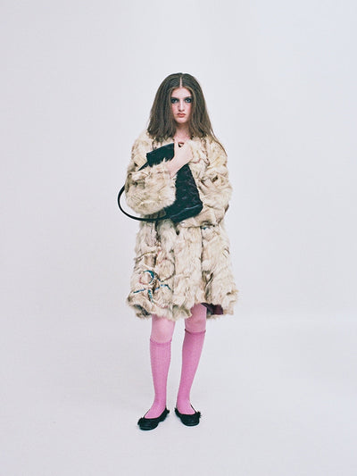 Fur Structured Bag Long-Nensi Avetisian-APOC STORE