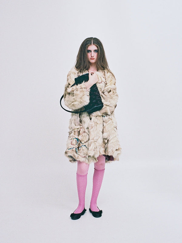 Fur Structured Bag Long-Nensi Avetisian-APOC STORE