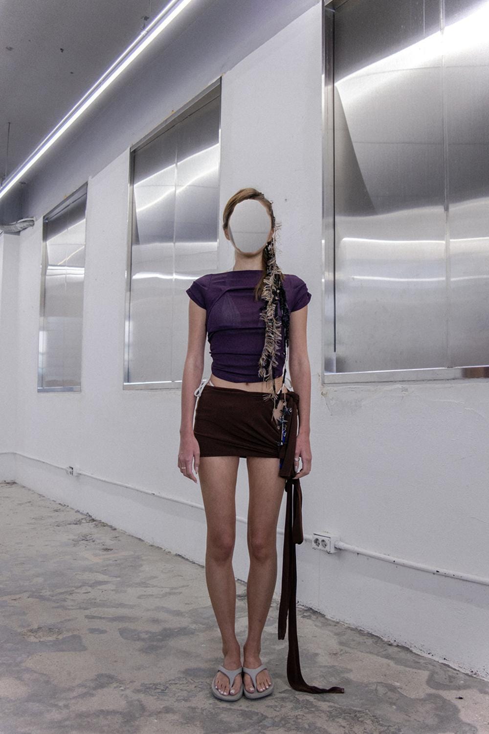 draping off-shoulder top purple-Lalameemee-APOC STORE