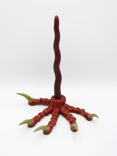Cinnamon Red Paw Candlestick-Naomi Gilon-APOC STORE