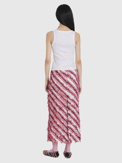Skirt Long with Stripes-Nensi Avetisian-APOC STORE