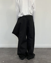SIDE PANEL LAYERED PANTS BLACK-EGNARTS-APOC STORE