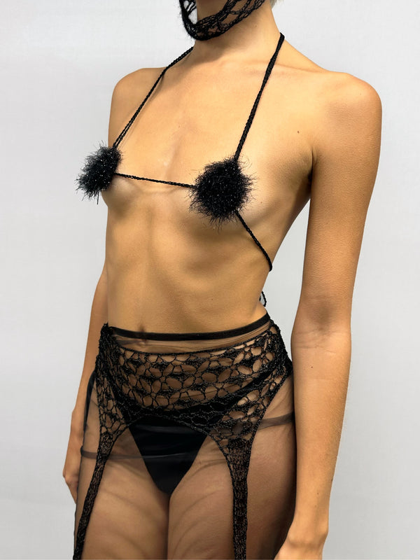 Mini fluffy crocheted Bra-Raquel de Carvalho-APOC STORE