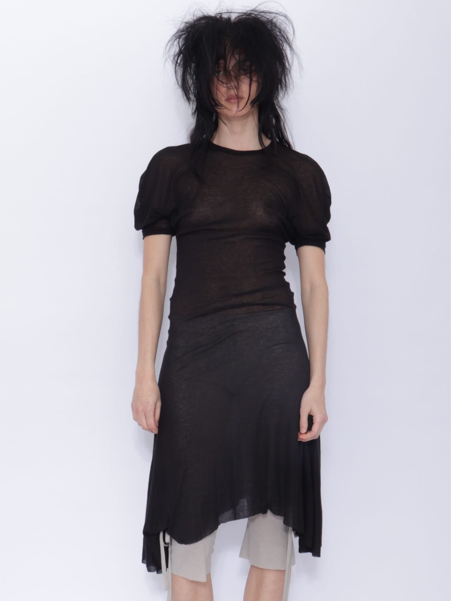 Dora Draped T-shirt Dress: Black – APOC STORE