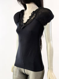 Black Shoulderpad Bra Top-Lou de Bètoly-APOC STORE