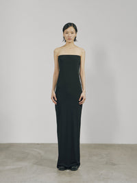 Black Skinny Tube Maxi Dress-arc us arkus-APOC STORE