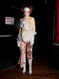 Silk Draped Trousers-LAKRAS-APOC STORE