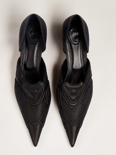 VCRN D'ORSAY PUMPS BLACK-Invasive Modification-APOC STORE