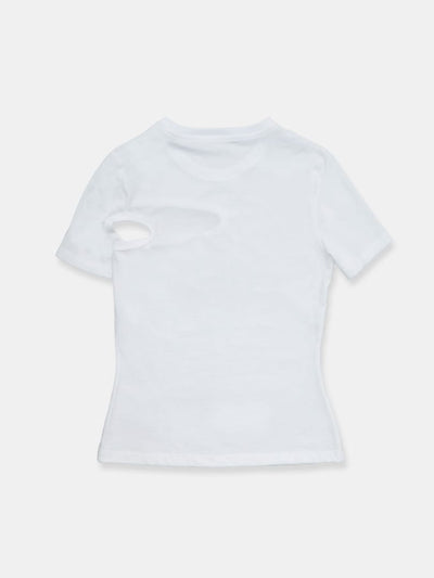 Asymmetric Cut Out T-shirt Shortsleeve-René Scheibenbauer-APOC STORE