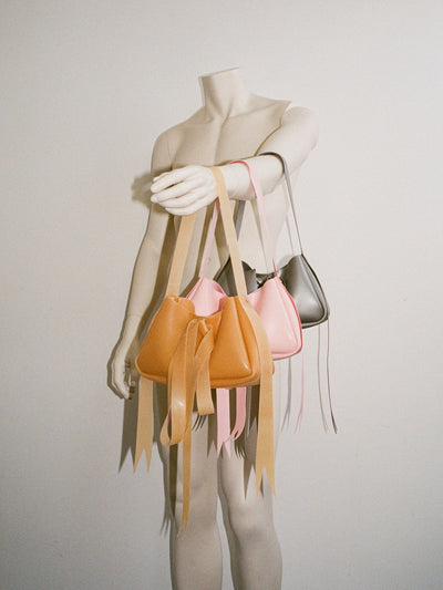 Latex Bow Bag Silver-Soft Skin Latex-APOC STORE