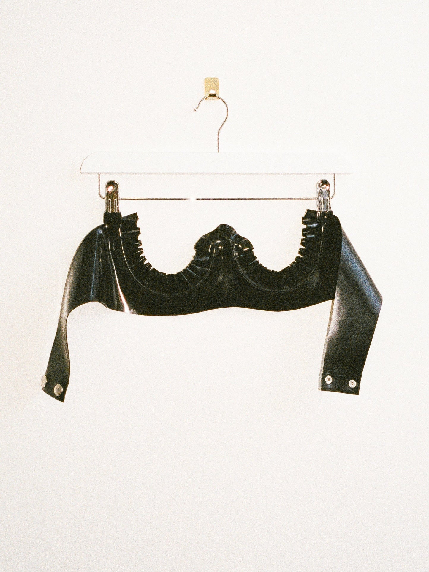 Frill Cup Bra Black-Soft Skin Latex-APOC STORE