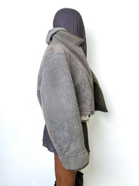 HOOD SHEARLING JACKET-Puer Parasitus-APOC STORE
