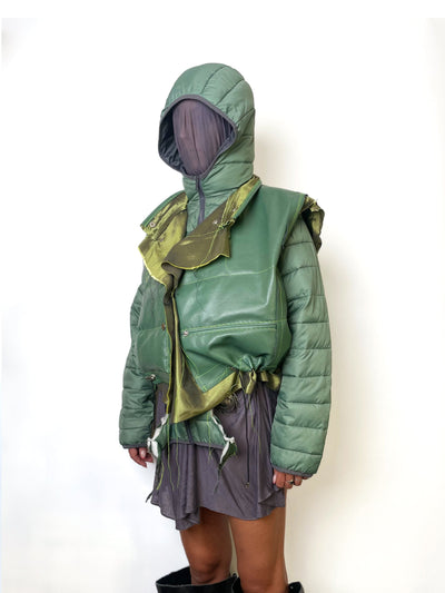 DISTRESSED GREEN JACKET-Puer Parasitus-APOC STORE