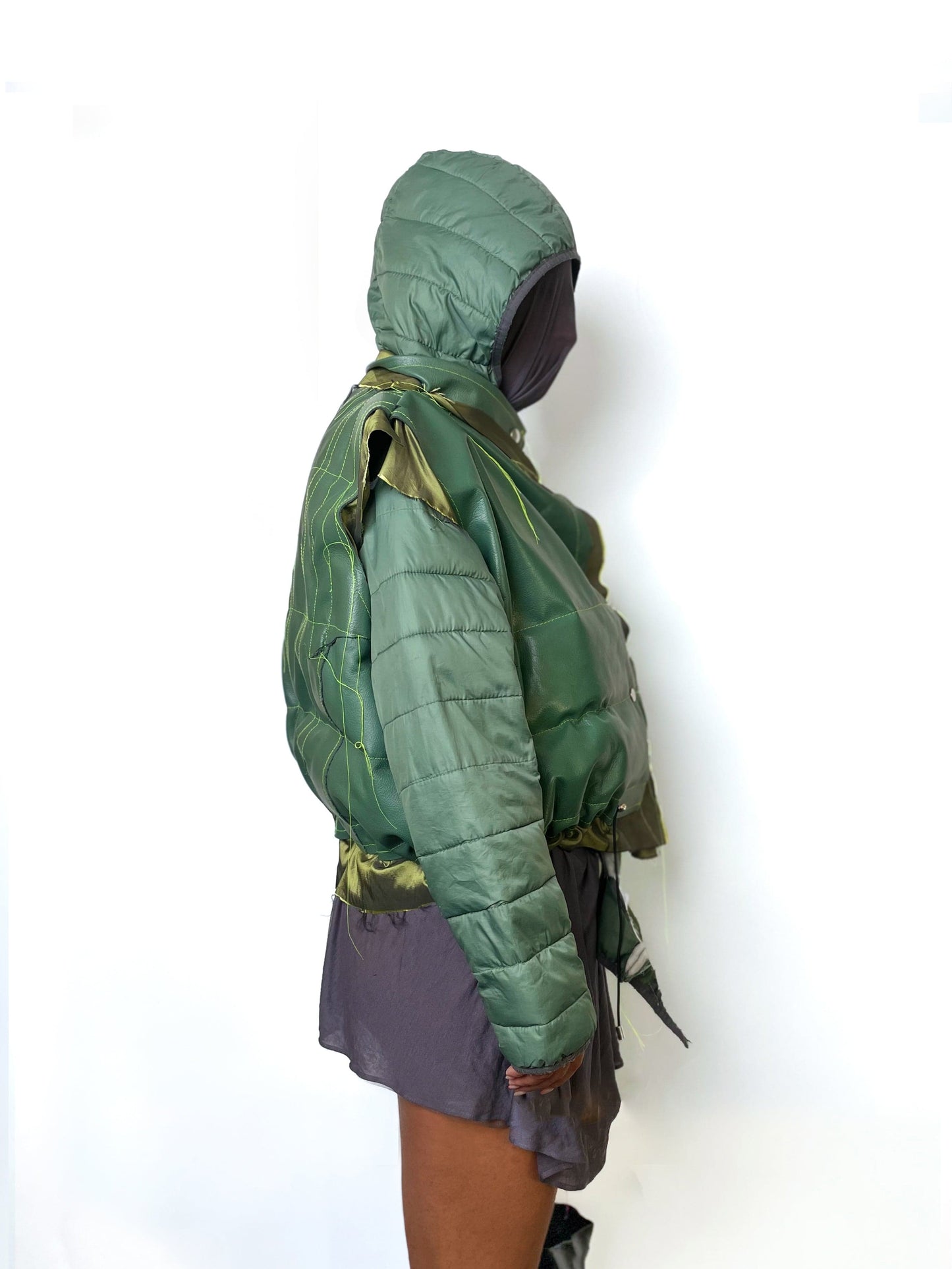 DISTRESSED GREEN JACKET-Puer Parasitus-APOC STORE