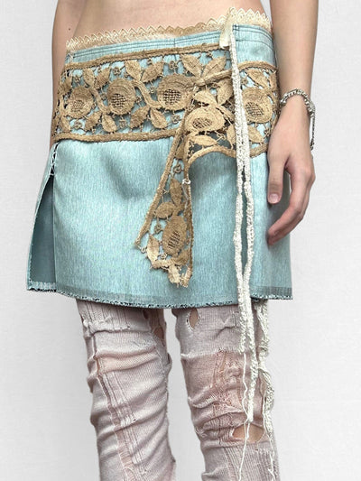 Mélange wrap skirt-ssdslsns-APOC STORE