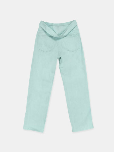 Twist Waistband Jeans Celadon Green-René Scheibenbauer-APOC STORE
