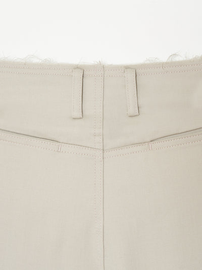 Distressed Wool Flair fit Pants 001 - Beige-Taekh-APOC STORE