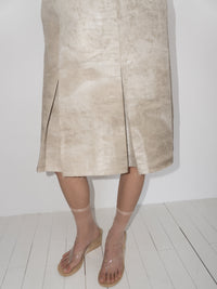 Pigment Pleated Skirt-mesh blanca-APOC STORE