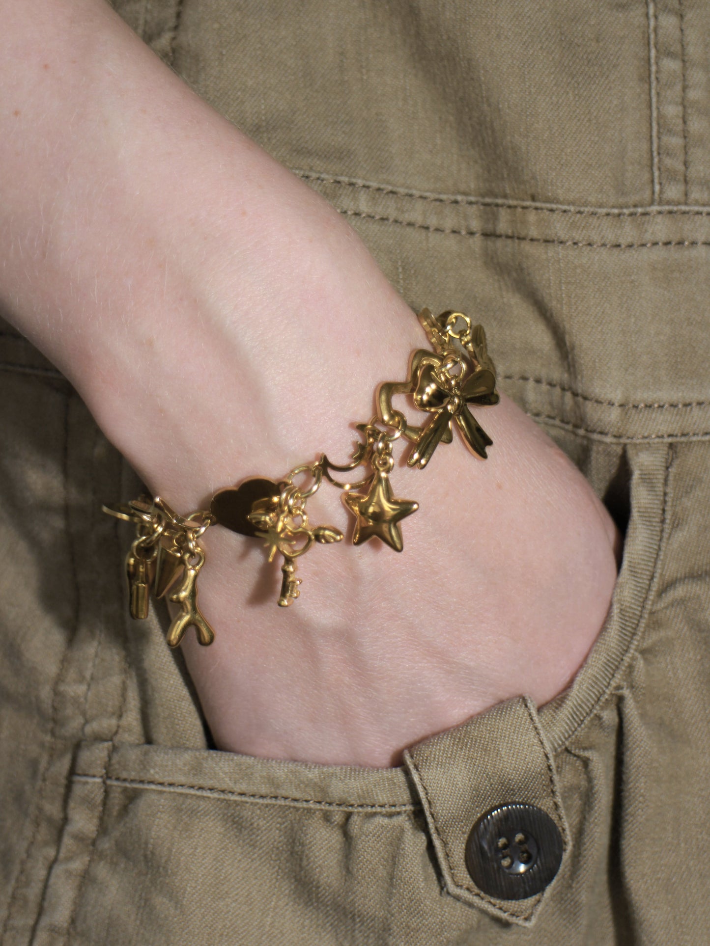 Gold Charm Bracelet-Marland Backus-APOC STORE