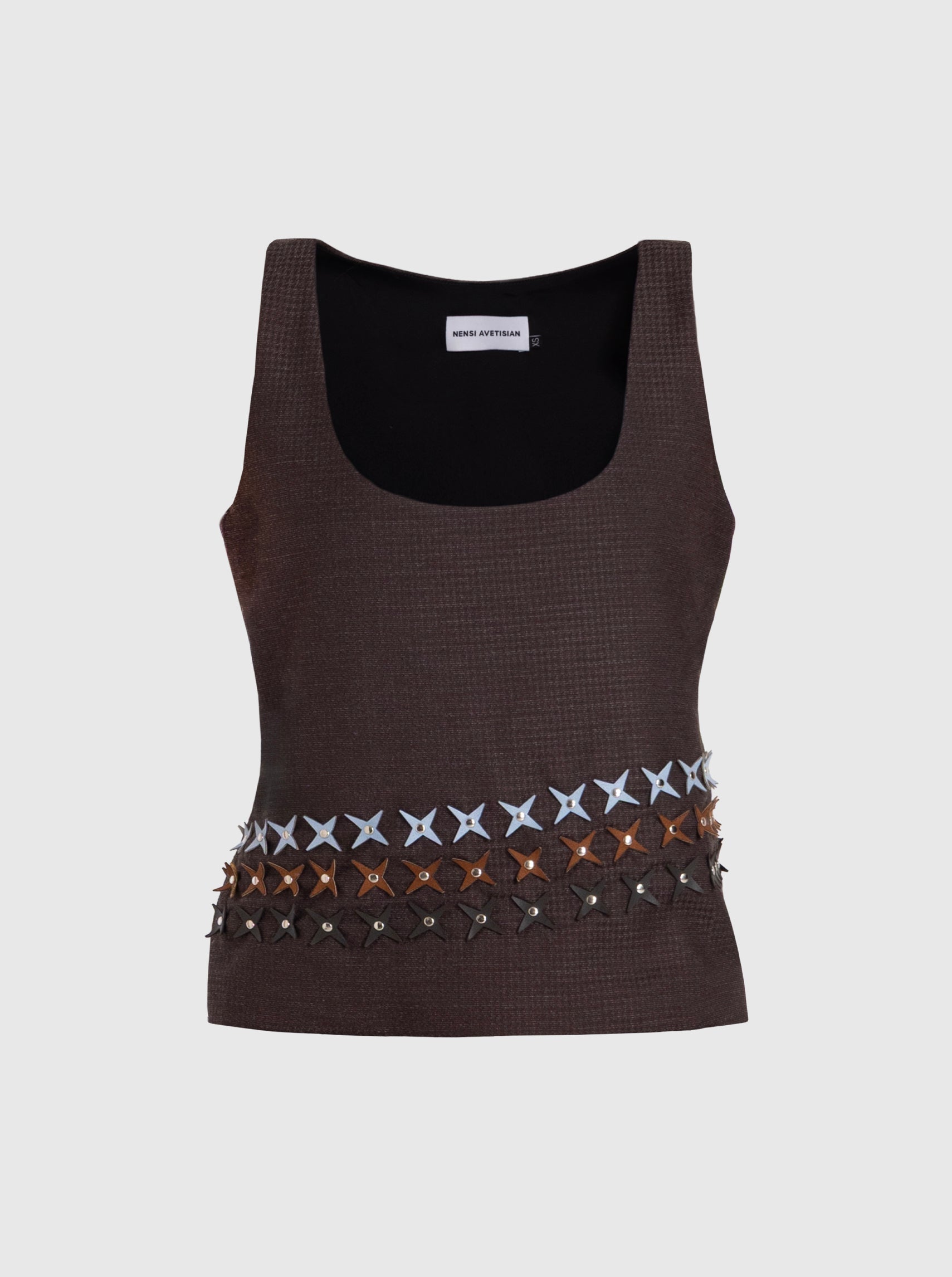 Top with Stars Brown-Nensi Avetisian-APOC STORE