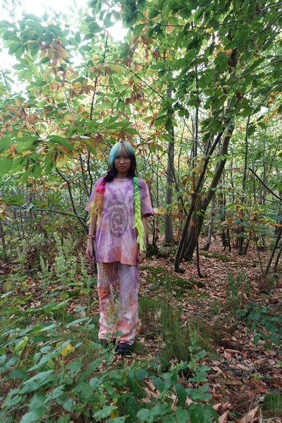 ENDLESS SPIRAL TSHIRT SUNSET ORANGE-EIRINN HAYHOW-APOC STORE