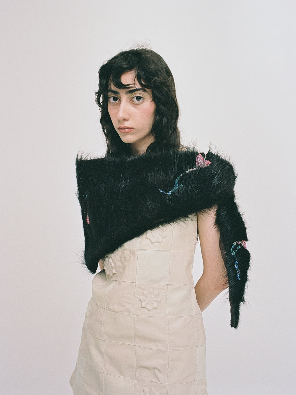 Mini Dress with Squares-Nensi Avetisian-APOC STORE