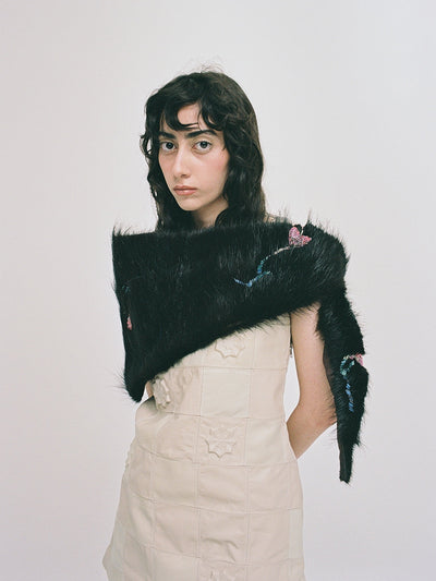 Mini Dress with Squares-Nensi Avetisian-APOC STORE