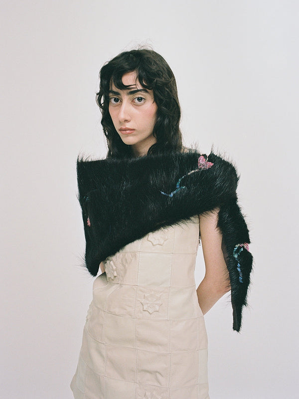 Mini Dress with Squares-Nensi Avetisian-APOC STORE