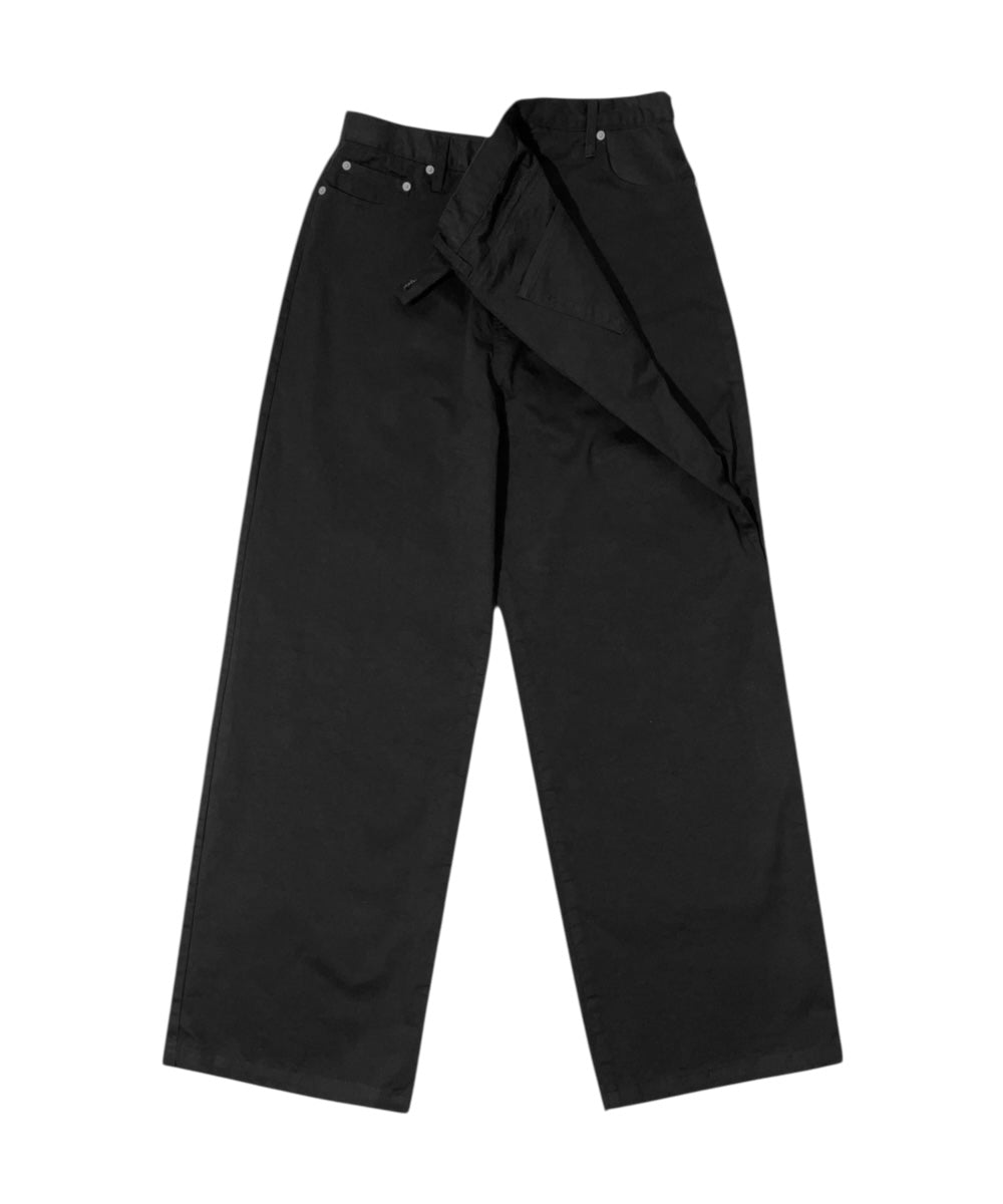 SIDE PANEL LAYERED PANTS BLACK-EGNARTS-APOC STORE