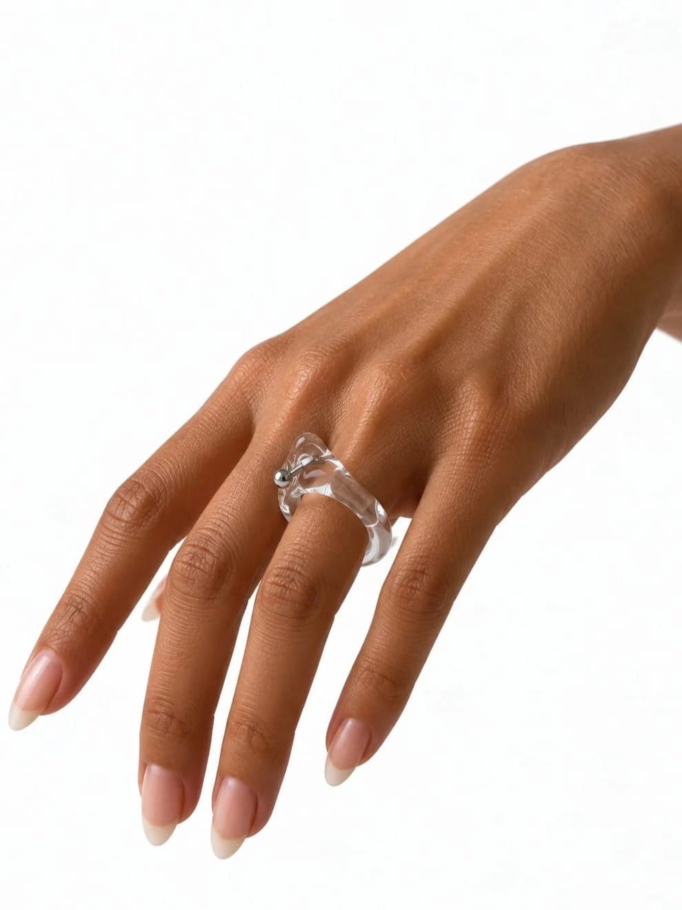 Pierced Glass Ring 0001-Rain and Rivers-APOC STORE