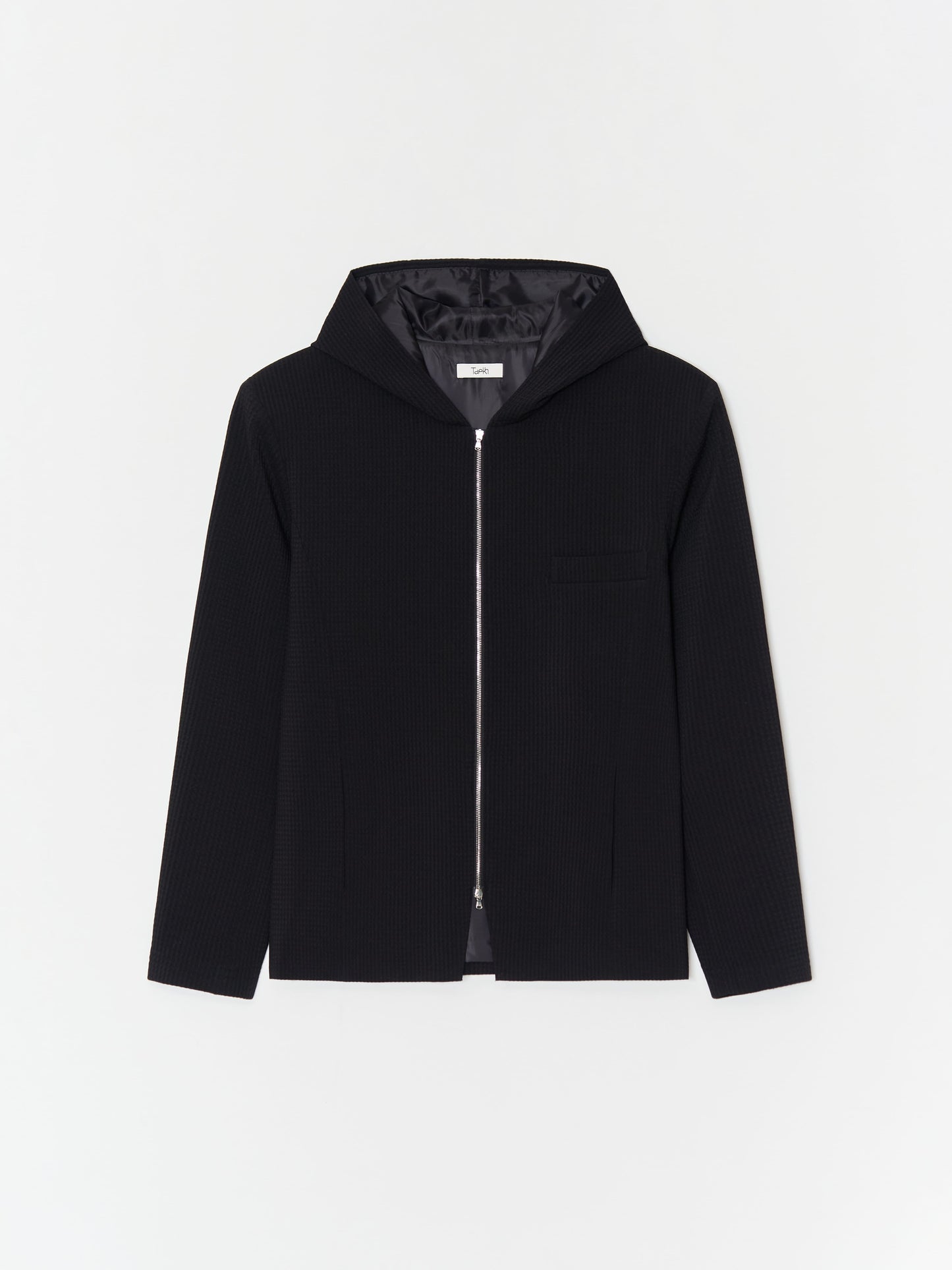 Tailored Hooded Jacket 001 _ Black-Taekh-APOC STORE
