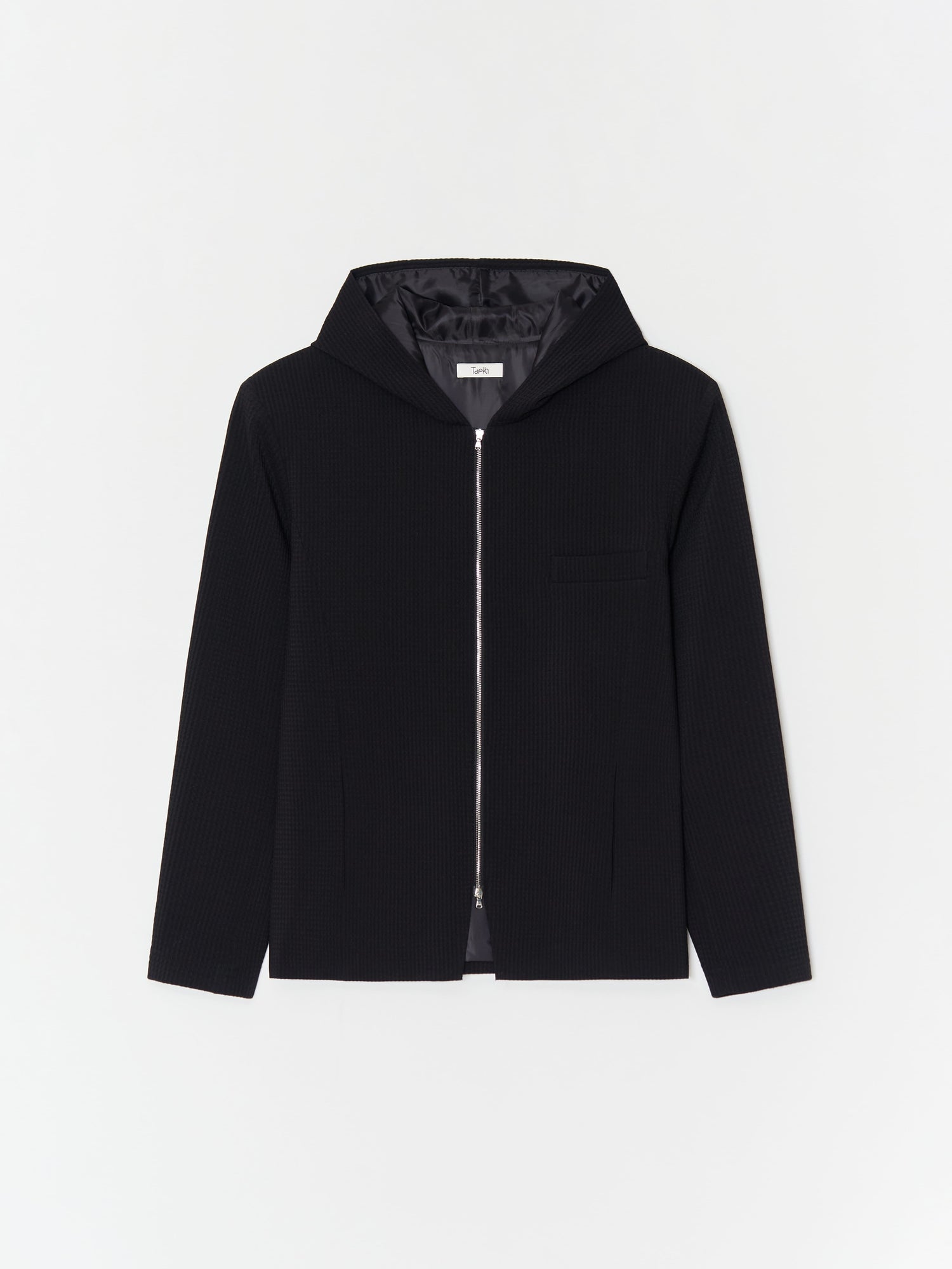 Tailored Hooded Jacket 001 _ Black-Taekh-APOC STORE