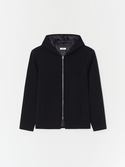 Tailored Hooded Jacket 001 _ Black-Taekh-APOC STORE