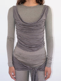 THE STRIPY TOP-Kenza Iatrides-APOC STORE