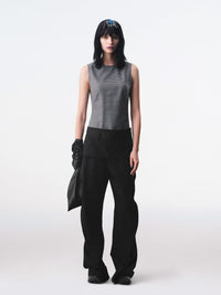 Plaid Tank Panel Deconstructed Top-TRINITE Studio-APOC STORE