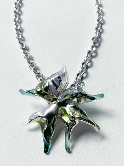 KA’AGUY_222 Glass Silver Necklace-Pia Glassworks-APOC STORE