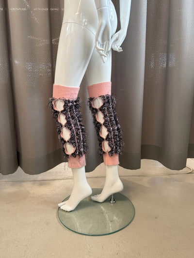 Hairy leg warmers rose