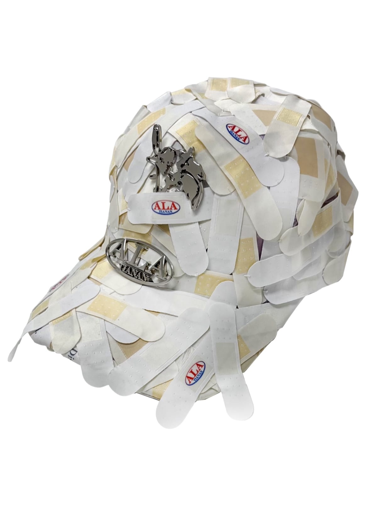 WOVEN BAND-AIDS CAP WHITE-ALA TIANAN-APOC STORE