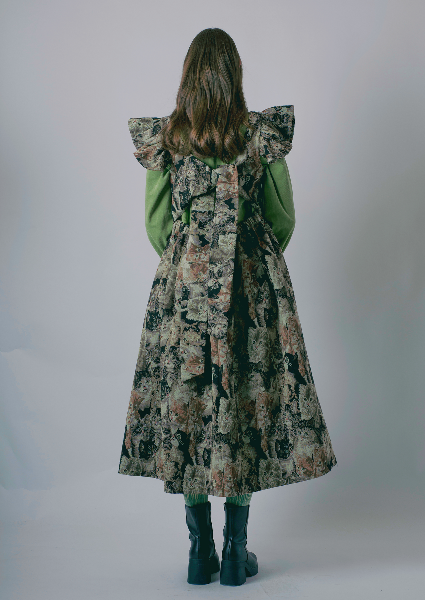 "VINTAGE CATS" PÄIVI DRESS-KAWAkEY-APOC STORE