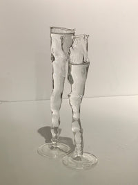Set of Glasses 0005 – Sculptural Borosilicate Wine Glasses-Rain and Rivers-APOC STORE