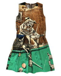 DOGS PLAYING POOL PARTY DRESS-Adam Jones-APOC STORE