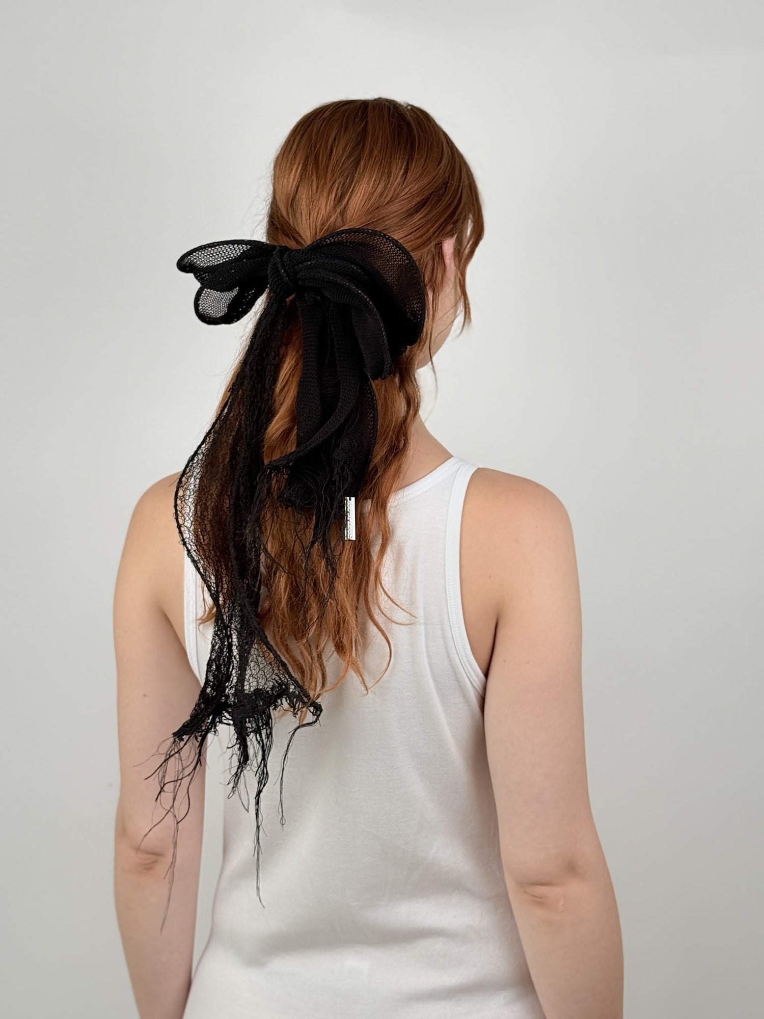 KNITTED BOW HAIR CLIP BLACK-Lou de Bètoly-APOC STORE