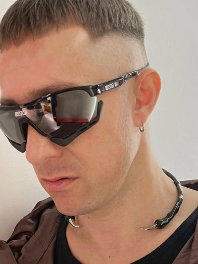 Black choker with spikes