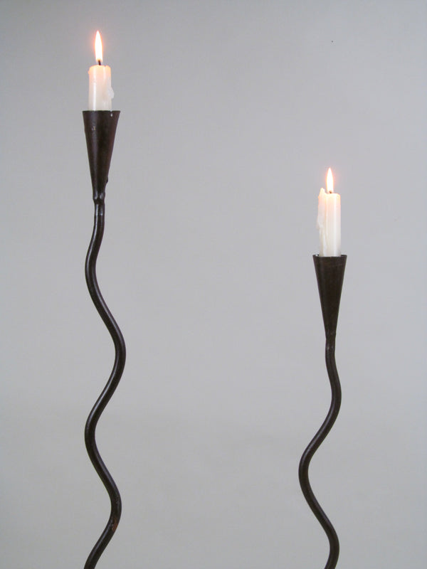 Set of Three Sculptural Iron Candleholders-Myakin-APOC STORE