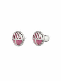 Pink Vintage Motorcycle Headlight Stud Earrings / Clips-TRINITE Studio-APOC STORE
