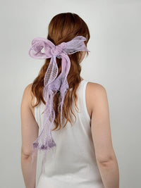 KNITTED BOW HAIR CLIP PURPLE-Lou de Bètoly-APOC STORE
