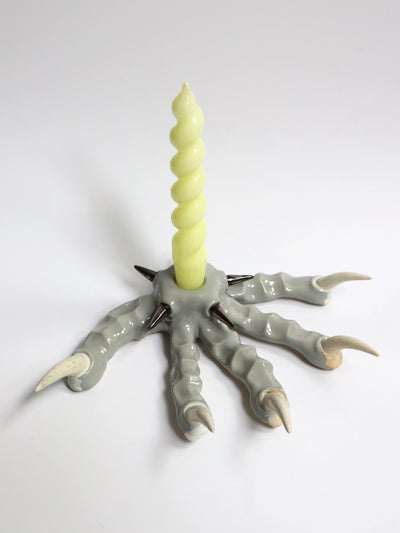 Grey Paw Candlestick with Spikes-Naomi Gilon-APOC STORE