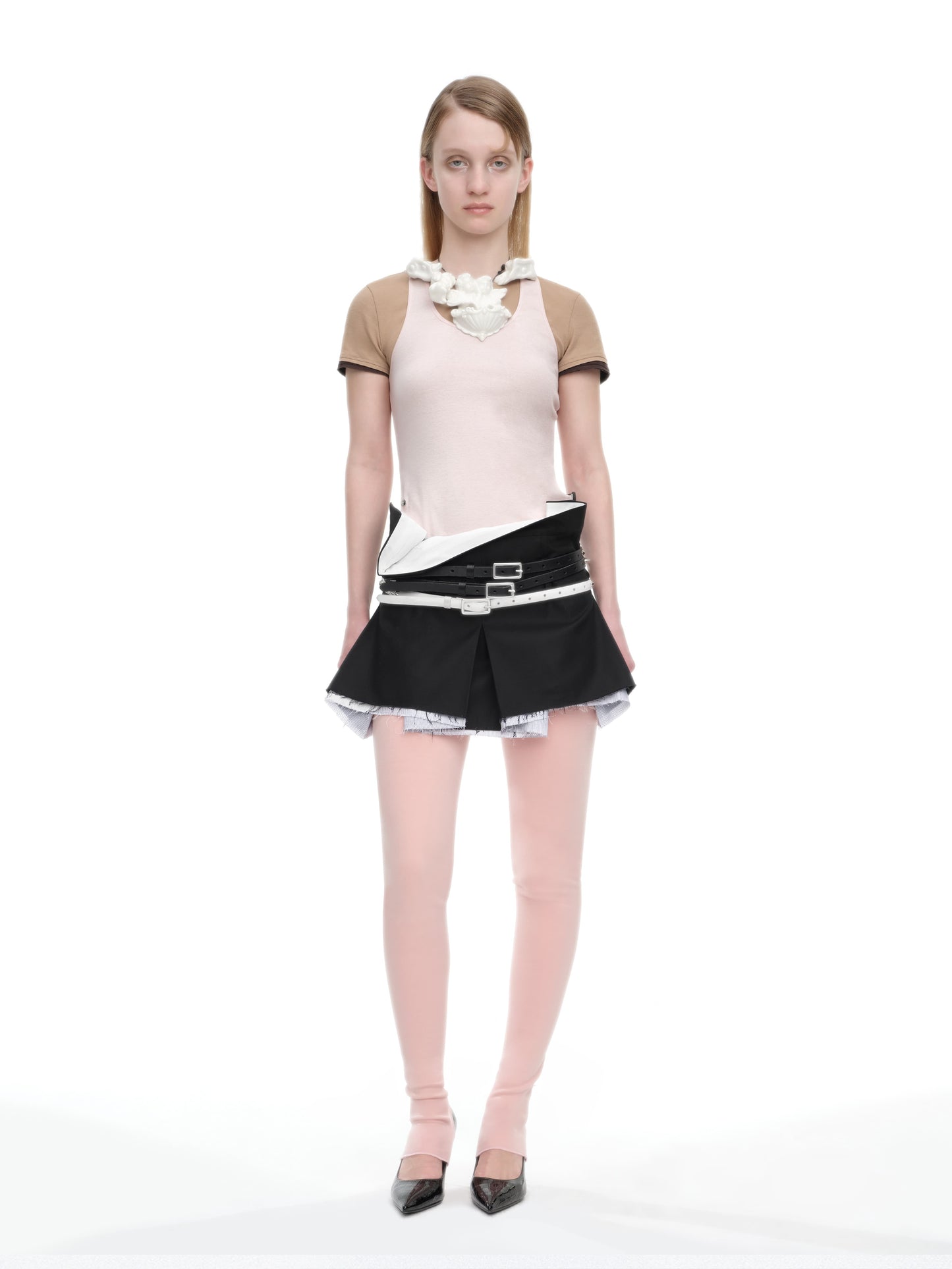 White Stud Belt-TRINITE Studio-APOC STORE